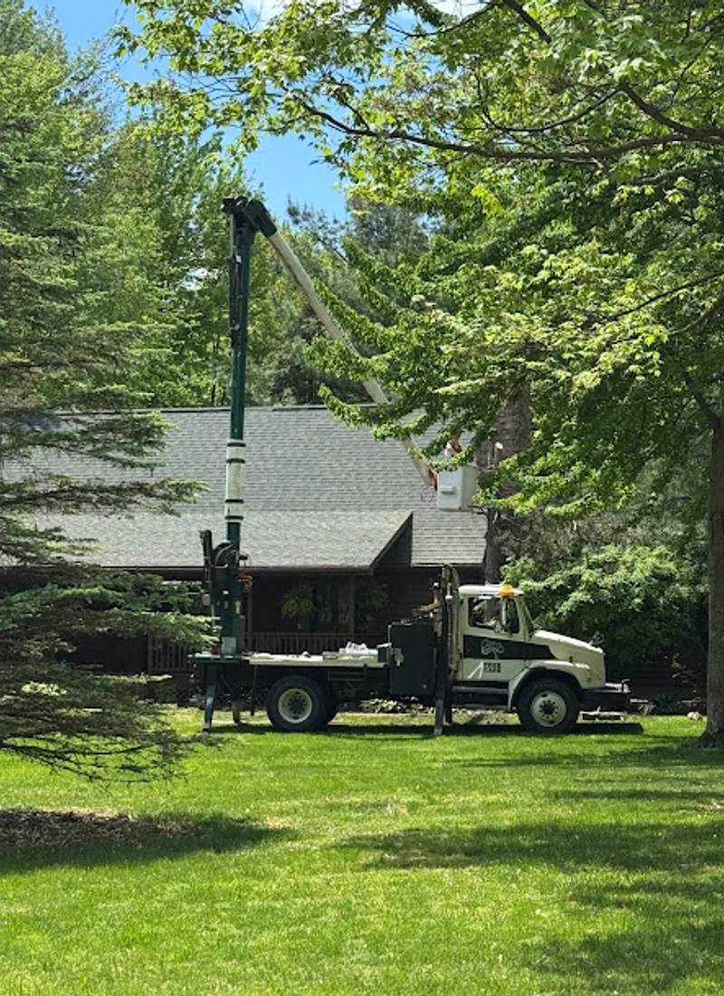 KBR Evergreen Arbor crew working on a tree removal in Galion, OH